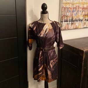 Ali Ro belted brown dress